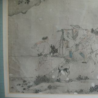 Antique 18th Century or Older Chinese Scroll Painting on Silk 