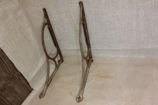 2 old Shelf Brackets garden counter sink supports 15 X 14 