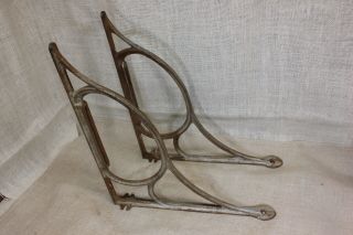 2 old Shelf Brackets garden counter sink supports 15 X 14 