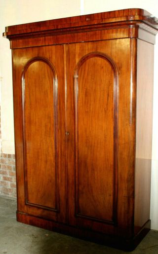 Antique 83 " Tall Mahogany Armoire Wardrobe Closet & Full Chest Of Drawers Within