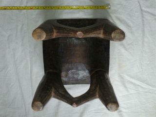 EARLY - MID 20TH C.  AFRICAN WOOD NUPE STOOL. 5