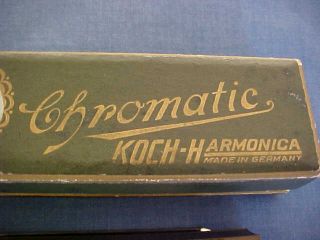 ANTIQUE HARMONICA CHROMATIC KOCH - HARMONICA MADE IN GERMANY WITH BOX 2