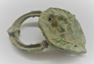 ANCIENT ROMAN BRONZE DOOR KNOCKER IN THE FORM OF A LION 200 - 300AD 3