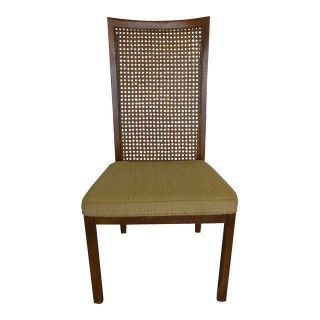 Single Walnut Caned Back Drexel Heritage Dining Chair