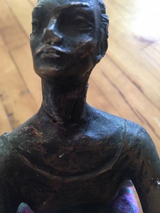 Vintage Woman Bust Figurine Statue,  Africa Hand Carve Wood Or StoneBlack Folk Art 7