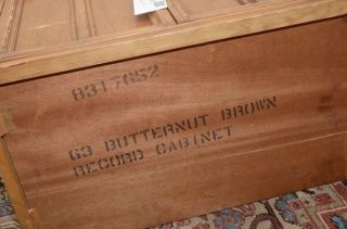 Solid Vintage Butternut Record Cabinet 12