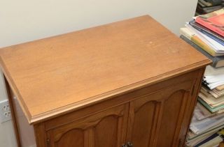 Solid Vintage Butternut Record Cabinet 2