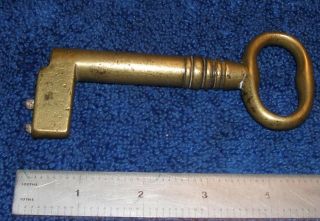 Rare Antique Hobnail Brass Safe Key Circa 1820s Bank Vault Jesse Delano Gaylor