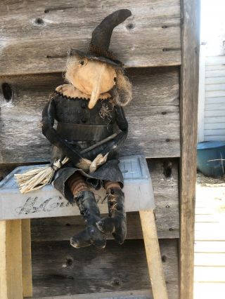 Primitive Halloween Fall Witch Doll Willa Mcjohnson