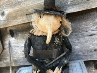 Primitive Halloween Fall Witch Doll Willa McJohnson 4