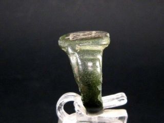 EXTREMELY RARE,  MEDIEVAL PERIOD,  JEWISH BRONZE RING,  STAR OF DAVID, 3