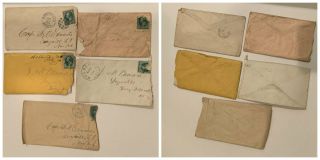 HISTORIC 19th Century Letters NE US Hatteras,  Sayville,  Long Island,  Weather BIN 5