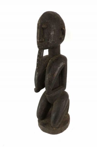 Dogon Bearded Female Figure Kneeling Mali African Art Was $95.  00
