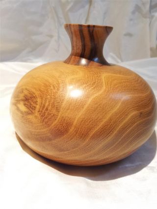 Mid Century Turned Wood Pot