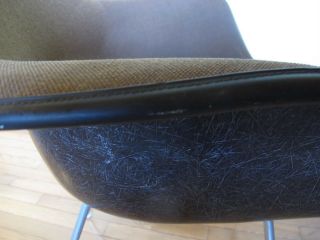 HERMAN MILLER EAMES UPHOLSTERED FIBERGLASS SHELL ARM CHAIR mid century 1970s 10