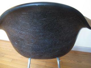 HERMAN MILLER EAMES UPHOLSTERED FIBERGLASS SHELL ARM CHAIR mid century 1970s 11