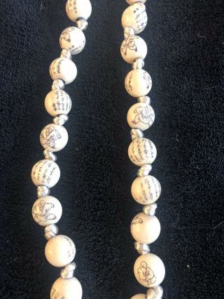 Vintage Chinese Hand Carved Beads of Natural Material 12