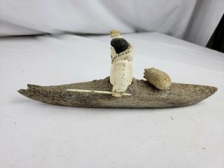 Old Inuit Carving,  Sophisticated But With Some Damage 9 "