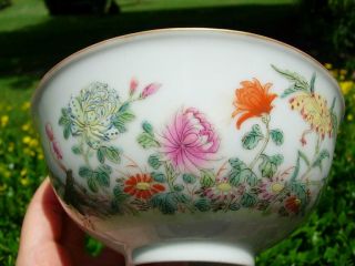 TWO ANTIQUE CHINESE FAMILLE ROSE BOWLS WITH SPRAY OF FLOWERS,  REPUBLIC PERIOD 10