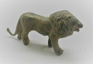 Scarce Circa 100 - 300ad Ancient Roman Legionary Lion Figurine