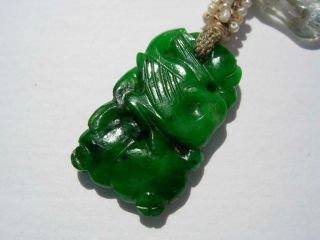 A ANTIQUE CHINESE JADE,  CORAL,  ROCK CRYSTAL & SEED PEARL PENDANTS 7
