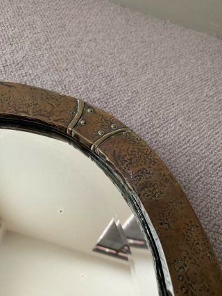 Art Nouveau Mirror,  Or Arts and Crafts Mirror Copper 7