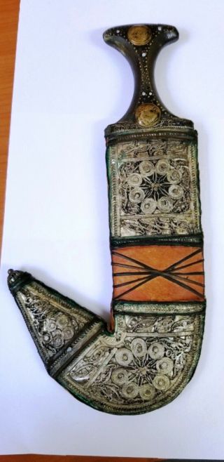 جنبية Antique YEMEN knife khanjar خنجر يماني handmade yemen Dagger jambiya اليمن 2