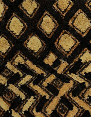 Kuba Square Raffia Handwoven Textile Congo African Art WAS $49.  00 2