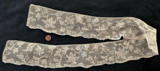 18th C.  handmade Valenciennes bobbin lace edging Study COLLECT 2
