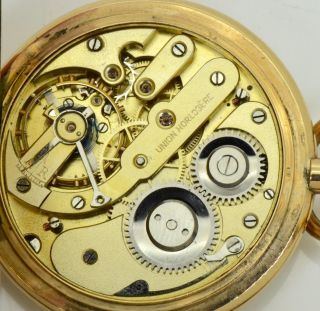 Antique Oriental 14k gold&enamel Union Horlogere pocket watch for Shah Mozzafar 10