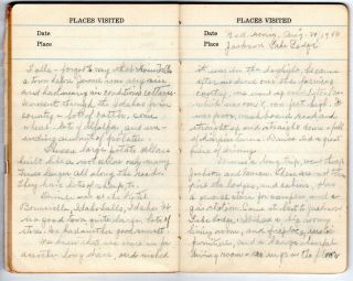1940 - 46 Handwritten Trip Diary East to West Coast US Gaspe Peninsula Canada RARE 4
