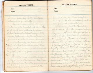 1940 - 46 Handwritten Trip Diary East to West Coast US Gaspe Peninsula Canada RARE 6