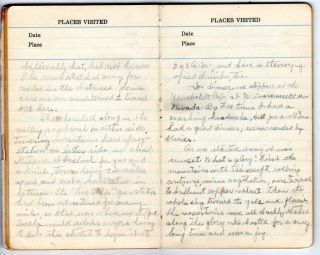 1940 - 46 Handwritten Trip Diary East to West Coast US Gaspe Peninsula Canada RARE 9
