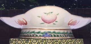 Antique Chinese Famille Rose Footed Dish Plate Qing Dynasty 9