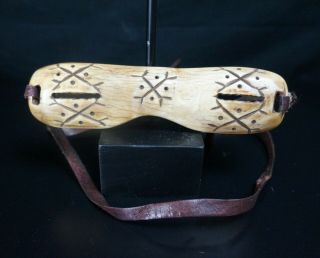 89 Early 20th Century Alaskan Native Snow Glasses - Fossil - Inuit Goggles 9