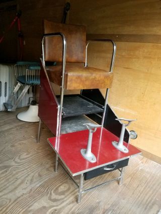 Vintage Shoe Shine Barber Chair Stand
