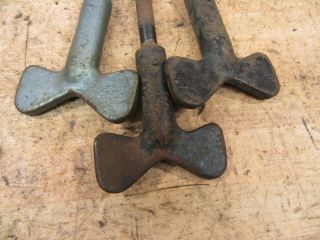 Antique Cast Iron Industrial Art SteamPunk Hardware Wing Nut Bolt Screw Handle 2
