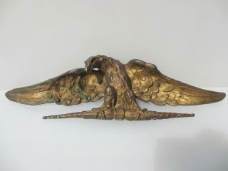 Antique Brass Finial Furniture Ormolu Hardware Finial Georgian Eagle Bird Usa