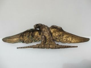 Antique Brass Finial Furniture Ormolu Hardware Finial Georgian Eagle Bird USA 2