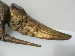 Antique Brass Finial Furniture Ormolu Hardware Finial Georgian Eagle Bird USA 3