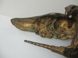 Antique Brass Finial Furniture Ormolu Hardware Finial Georgian Eagle Bird USA 5