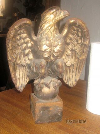 Rare Antique Cast Iron Eagle Weight 36 Pounds