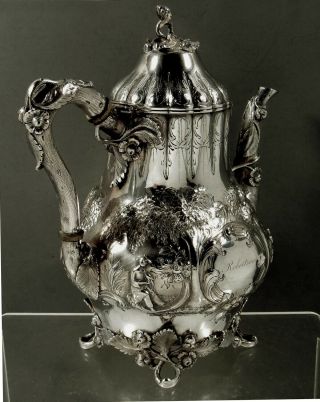 Eoff & Shepard Silver Coffee Pot c1855 Chinese Style 4