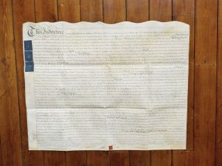 1808 Hurworth Upon Tees County Durham Georgian Vellum Deed Document Indenture