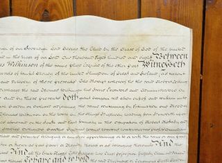 1808 Hurworth upon Tees County Durham Georgian Vellum Deed Document Indenture 3