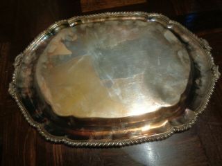 Early Victorian Antique Silver Crested Tray 2500grs