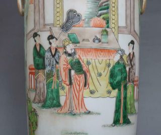 Huge Antique Chinese Porcelain Famille - Rose Vase Kangxi Mark - figures 2