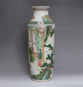 Huge Antique Chinese Porcelain Famille - Rose Vase Kangxi Mark - figures 3