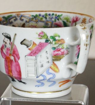 Perfect Antique 19th C Chinese Porcelain Famille Rose Cup & Saucer Qing Dynasty 12