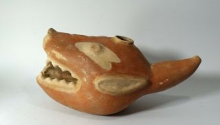 REPRO Vintage Antique Mississippian Quapaw Wolf Effigy Pottery Vessel Coahoma 2